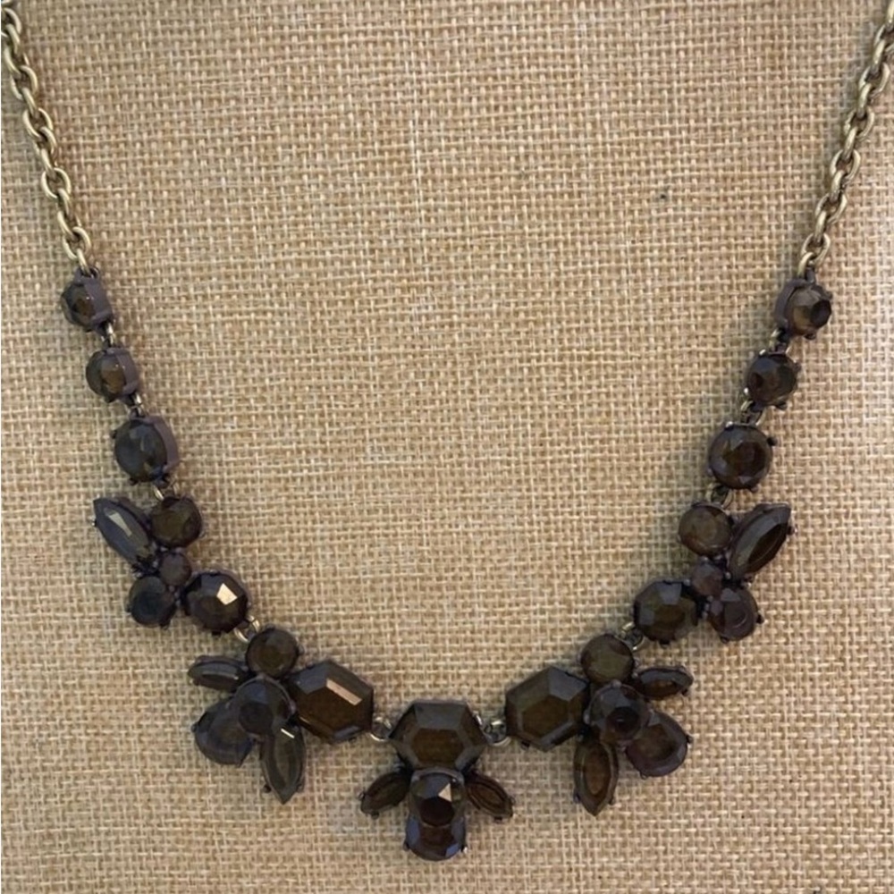 Vintage J.Crew Smoky Gray Statement Necklace
